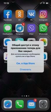Applikationsdeling lukket fejl på iPhone