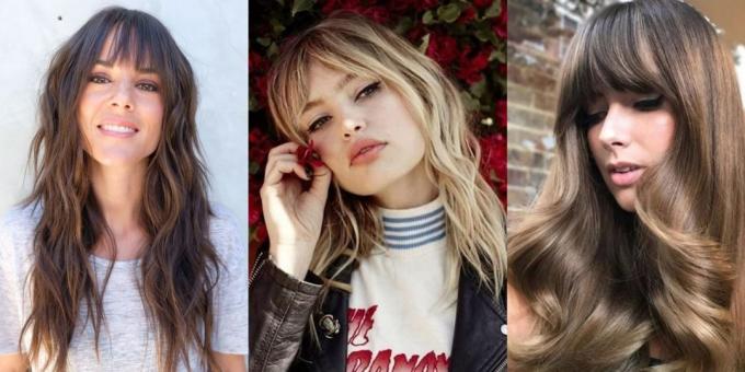 Trendy kvinders haircuts 2019: langt hår hippie