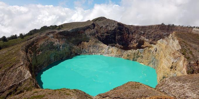 Asiatiske område bevidst tiltrækker turister søer Kelimutu vulkan, Indonesien