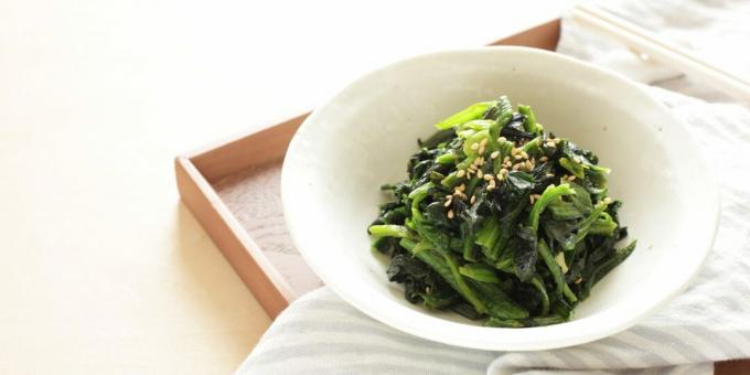 Koreansk salat, der vil få dig til at blive forelsket i spinat