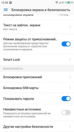 lås skærm på Android. Smart Lock