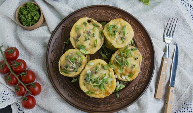 Zucchini fyldt med kød