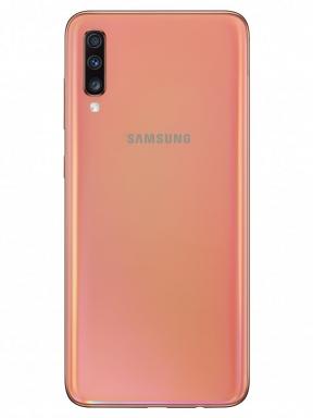 Samsung Galaxy A70: nyhed med en stor skærm og et batteri på 4500 mAh