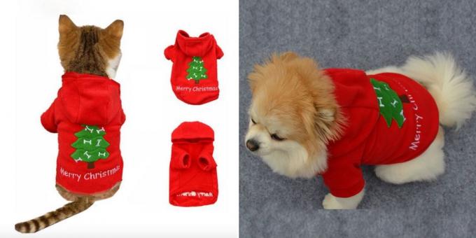 Jul kostumer til hunde og katte: den røde jakke 