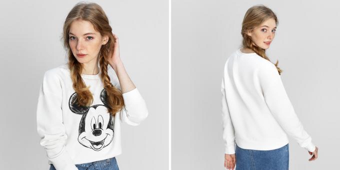 Sweatshirt med Mickey Mouse O'Stin
