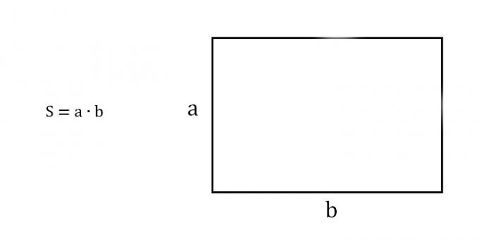 Sådan finder du et område af et rektangel, der kender to tilstødende sider