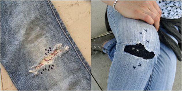 hvordan man sy hullet i jeans