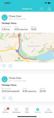 Oversigt Runkeeper mobil applikation til iPhone