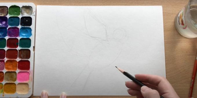 Tegninger til 9. maj: skitserer duen