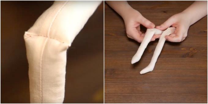 Sådan sys du en Tilda-dukke: markér knæene