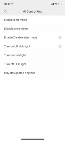 Xiaomi Mi Smart: valg af handling, når du trykker
