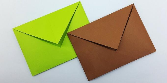 Hvordan man laver en klassisk konvolut i origami teknik uden lim