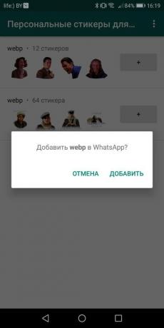 Klistermærker i WhatsApp: WhatsApp Tilføj
