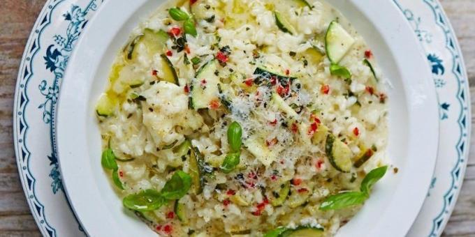 Opskrift på risotto med zucchini