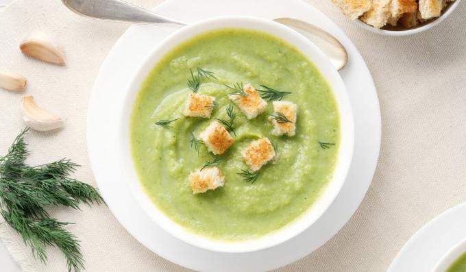 Broccoli og blomkål flødesuppe