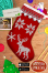 Lykønskningskort: Christmas Stockings - strikke trim Jul strømper til venner