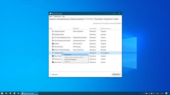 Konfiguration af Windows 10: Deaktiver unødvendige autostart applikationer