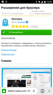 Sådan installerer udvidelser i mobil "Yandex. Browser "til Android