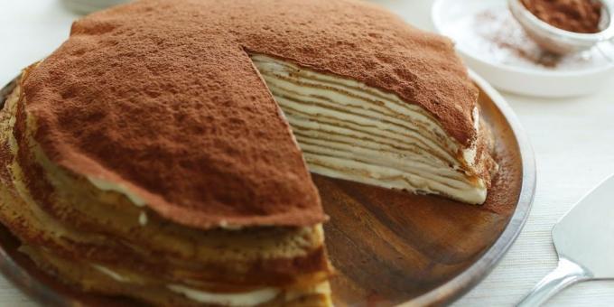 Opskrift: pandekage kage "Tiramisu"