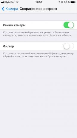 innovation iOS 11: Kameraindstillinger