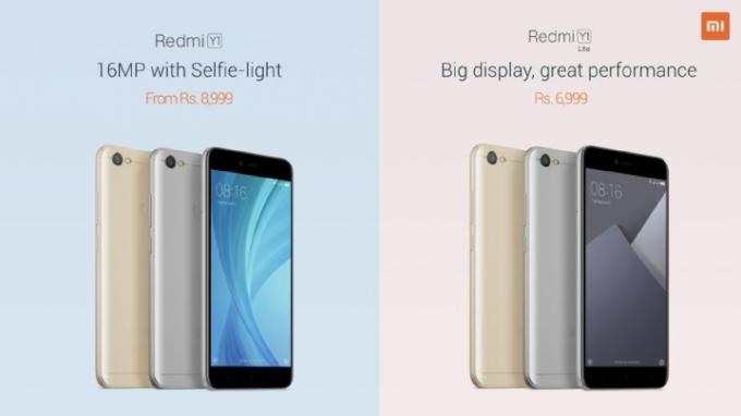 Redmi Y1 og redmi Y1 Lite nyheder