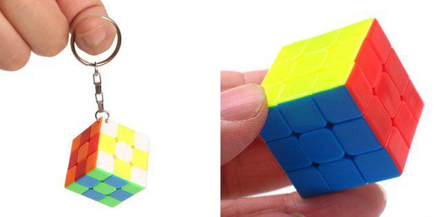 Nøglering med den Rubiks terning