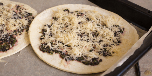 Tortilla pizza: madlavning