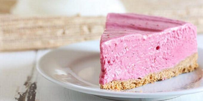 Kage opskrift Hindbær: Raspberry cheesecake