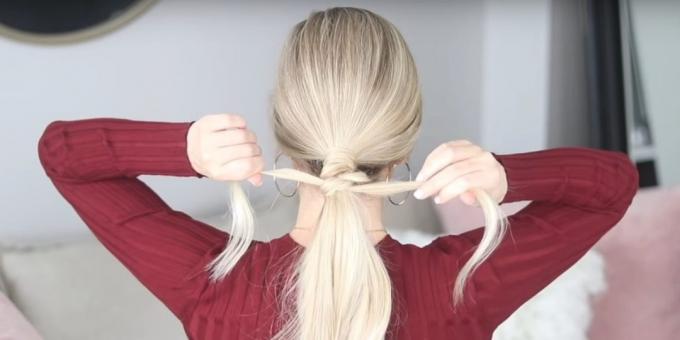 Frisurer til langt hår: binde en anden knude