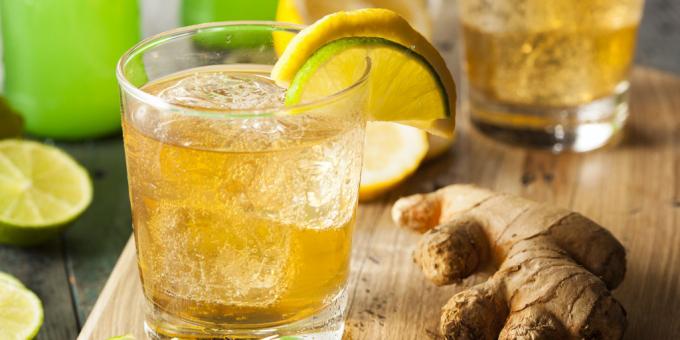 Slankende cocktail med ingefær, citron og honning