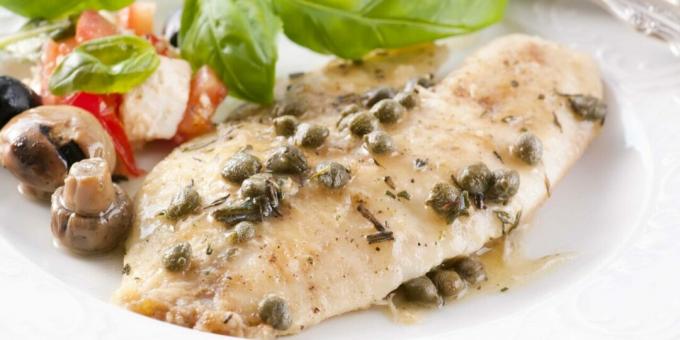 Stegt tilapia med sauce