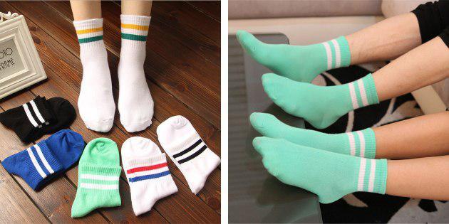 Multi-farvede sokker
