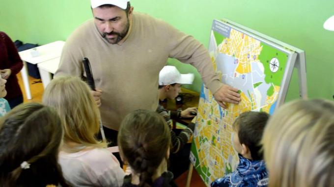"Hvid Cane" har udviklet en taktil kort over Jekaterinburg
