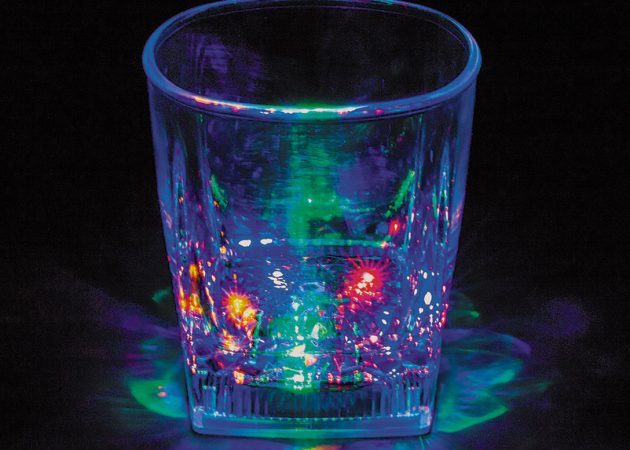 Dekorative glas med belysning