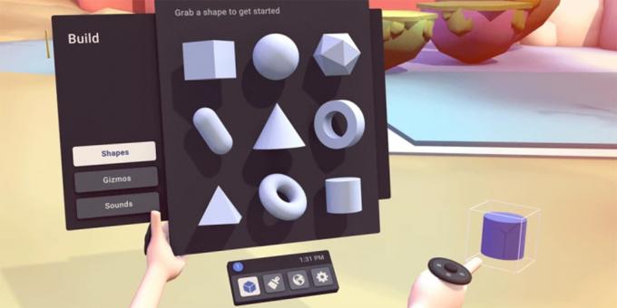 Opret elementer i online spil for VR-briller Facebook Horizon