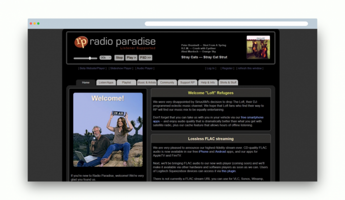 Musik i det format FLAC-format: Radio Paradise