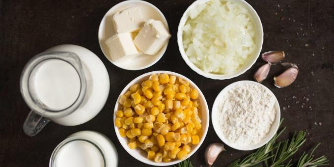 side skål af majs: Ingredienser