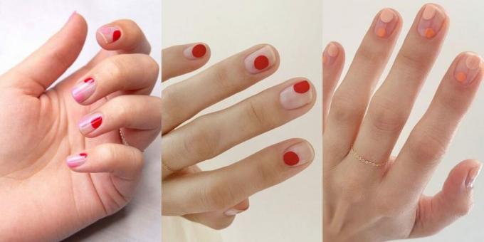 Manicure ideer til korte negle: dråber