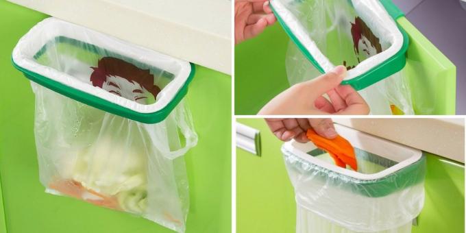 Bærbar Plastic Trash Opbevaring taske hængende Holder salg