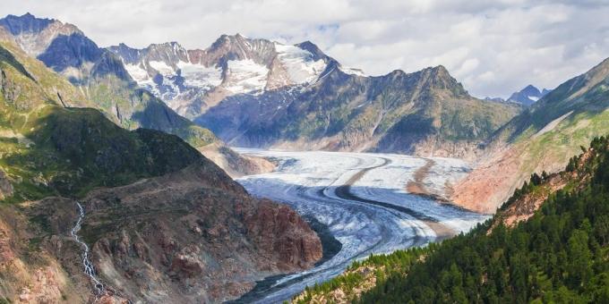 Hvor skal vi hen i Europa: Aletsch Glacier, Schweiz