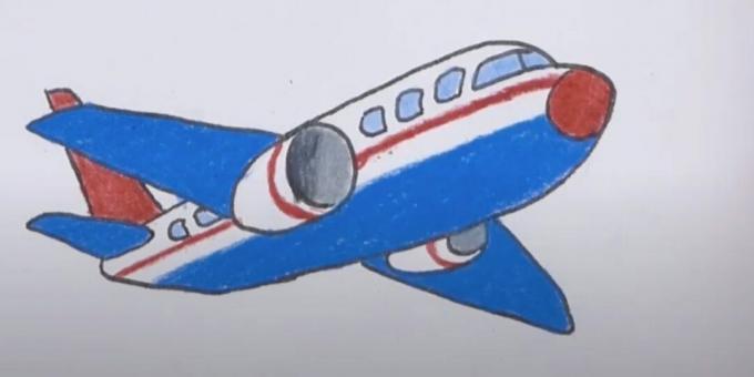 Sådan tegner du et fly: mal over glasset, kåbe og hale