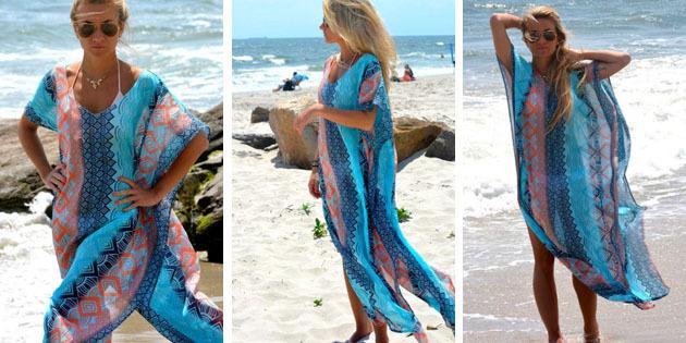 Beach Dress: Kjole med geometriske prints
