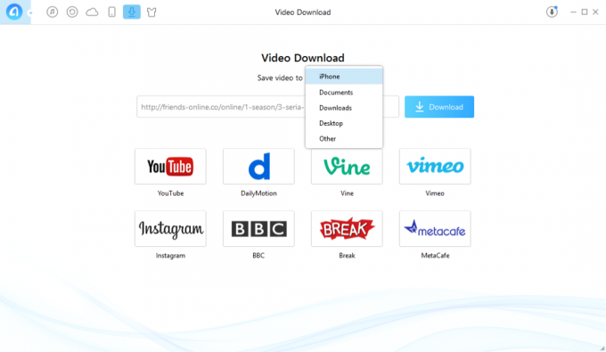 AnyTrans hjælper med at downloade videoen på din iPhone og iPad