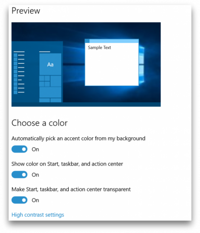Windows 10 build 10525 farve