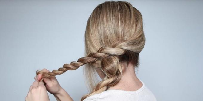 Frisurer til lange hår: Hår twist anden del
