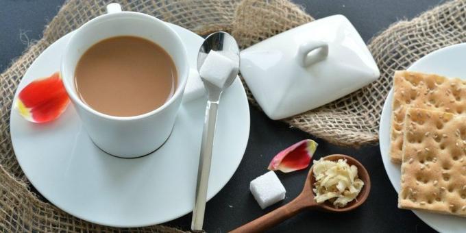 Ingefær opskrifter: ingefær-mælk te
