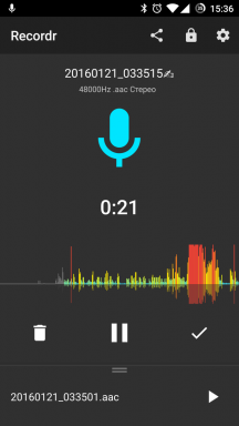 Recordr til Android - høj kvalitet diktafon med fuld kontrol muligheder