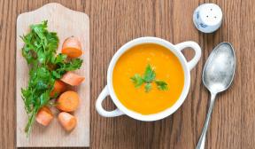 Suppe-puré med majroer og gulerødder