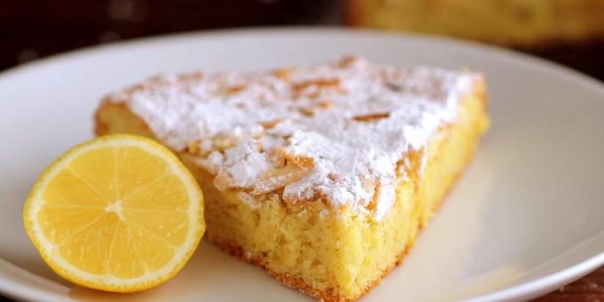 Citron-mandel kage uden mel