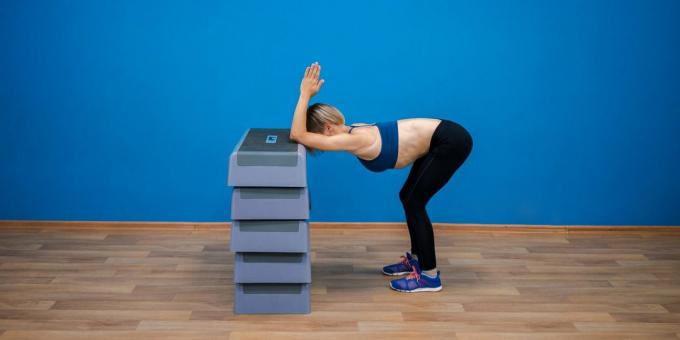 Trænings-fyldstoffer: Stretching tilbage stående